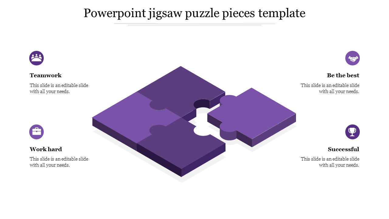 powerpoint jigsaw puzzle pieces template-Purple